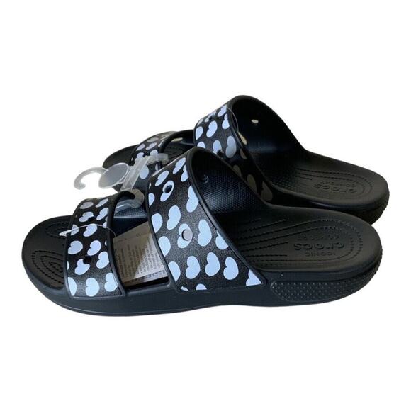 Crocs Classic Heart Print Sandals Men's Size 11 Flats Shoes NEW - Picture 7 of 12